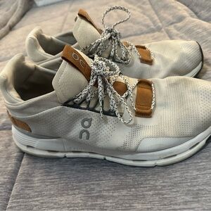 On Running Cream and Tan Sneakers for Everyday Comfort